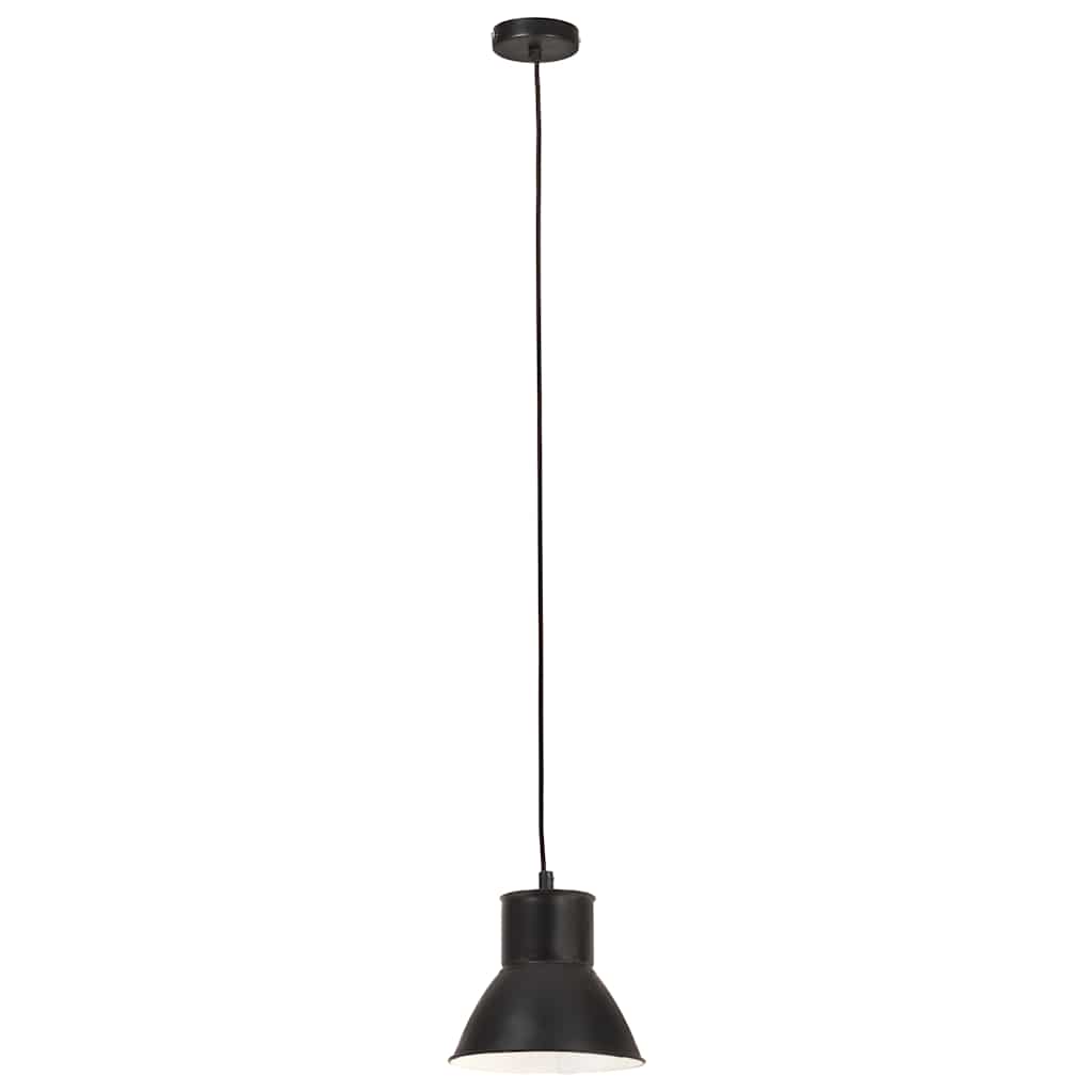Candeeiro suspenso redondo 25 w 17 cm e27 preto