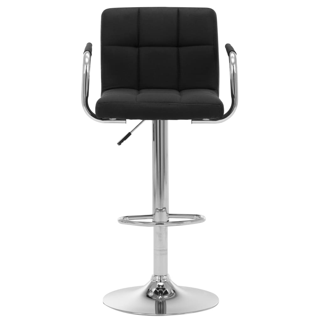 Cadeiras de bar 2 pcs tecido preto