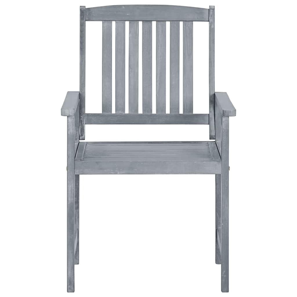 Cadeiras jardim 2 pcs madeira de acácia maciça cinzento
