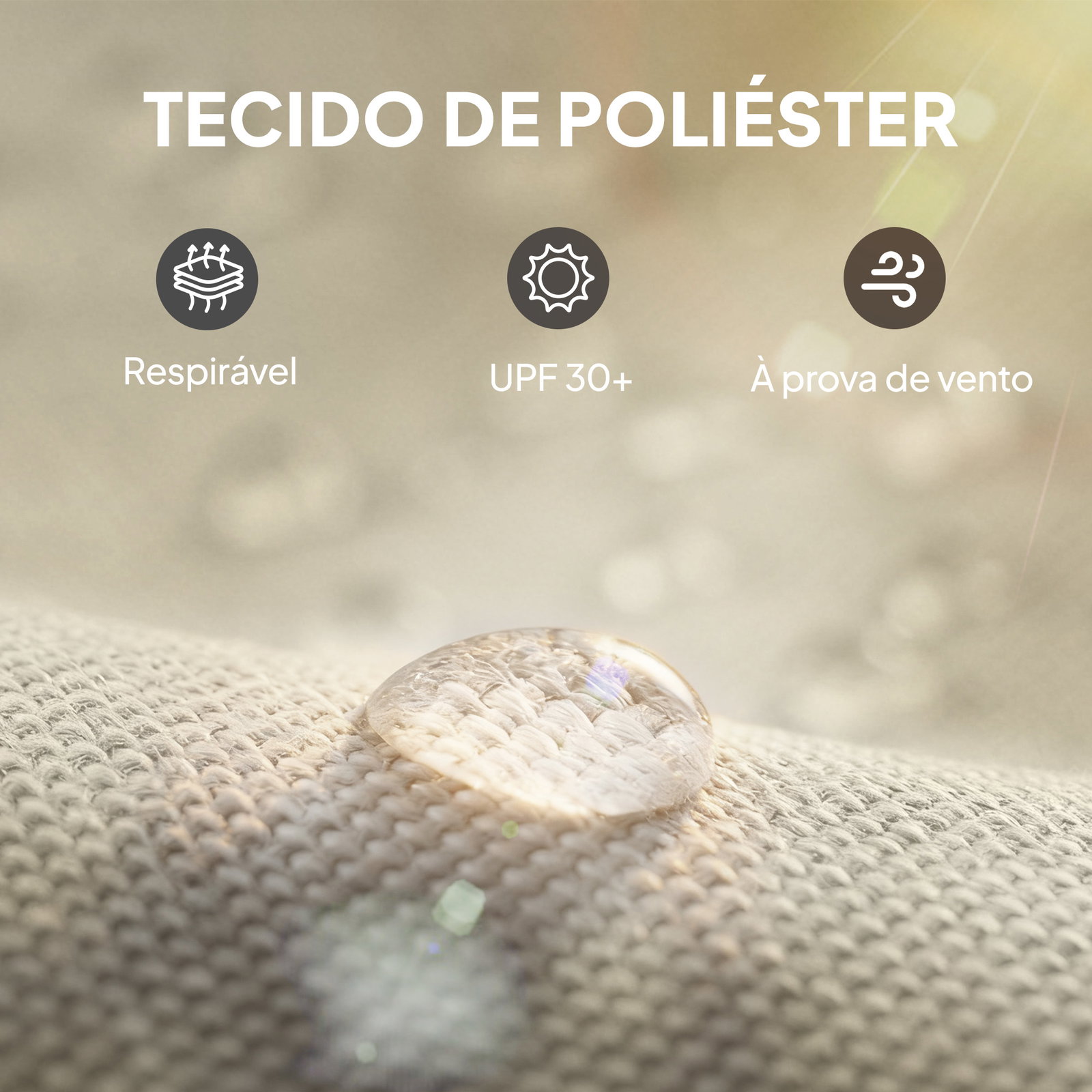 4 Paredes laterais para tenda 3x3 m laterais de tenda com 8 janelas proteção UV 30+ impermeável cinzento claro