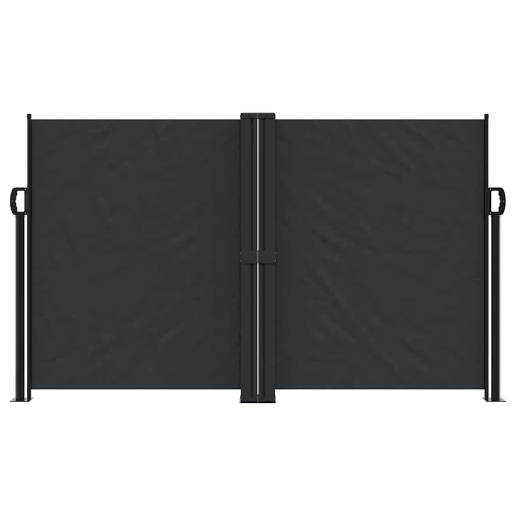 Toldo lateral retrátil 140x1000 cm preto