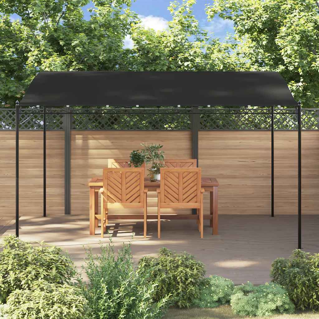 Toldo 4x3 m 180 g/m² tecido e aço antracite