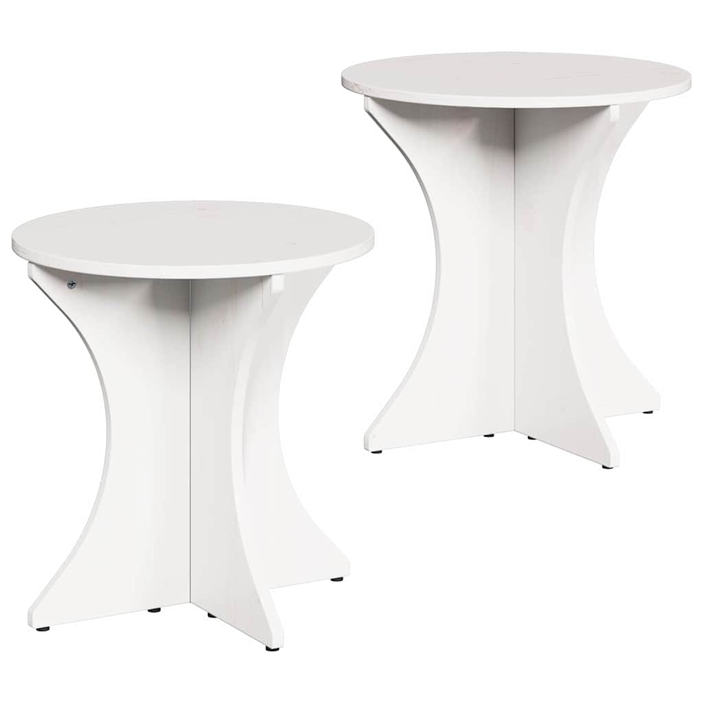 Mesa de centro 2 unid. branco 46 x 46 x 47 cm