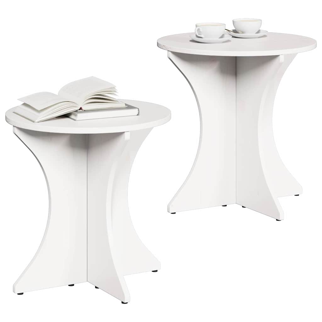 Mesa de centro 2 unid. branco 46 x 46 x 47 cm