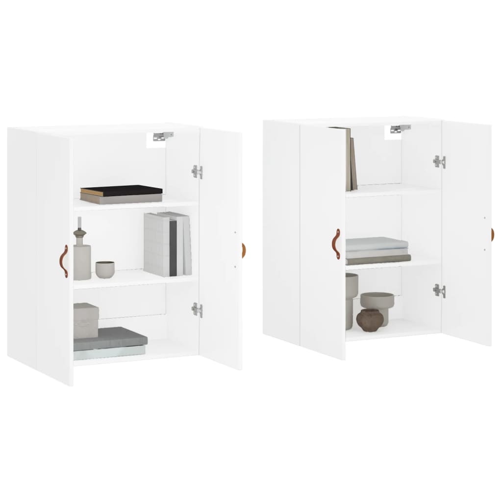 Armários de parede 2 pcs 69,5x34x90 cm branco