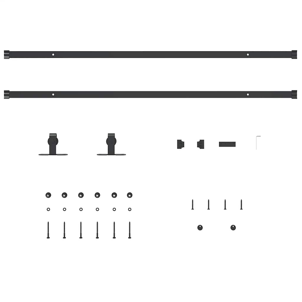Kit para armário deslizante aço carbono 213 cm