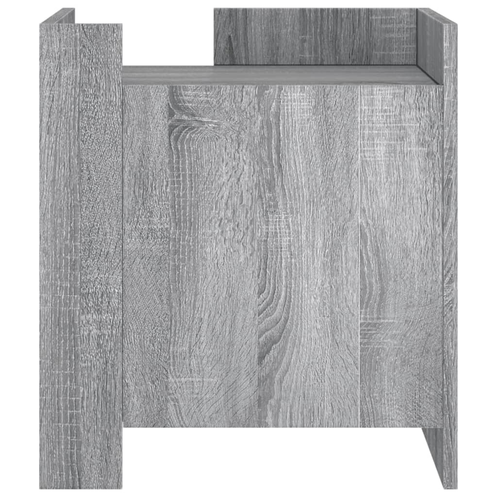 Mesa cabeceira 45x50x50 cm derivados de madeira cinzento sonoma
