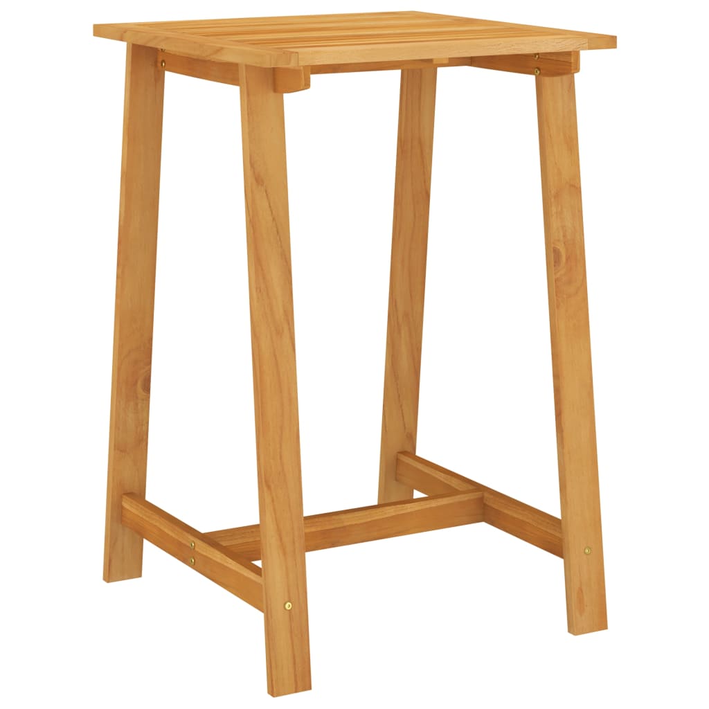 3 Pcs conjunto de bar para jardim com almofadões castanho