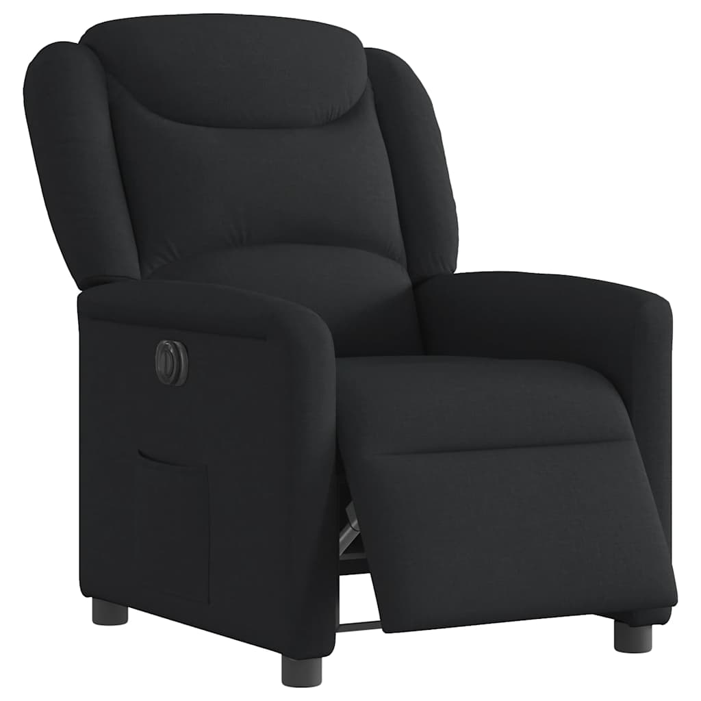 Poltrona elétrica reclinável tecido preto
