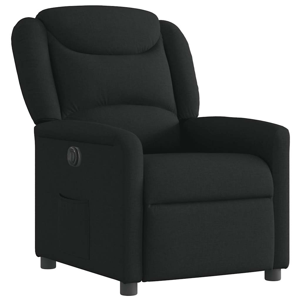 Poltrona elétrica reclinável tecido preto