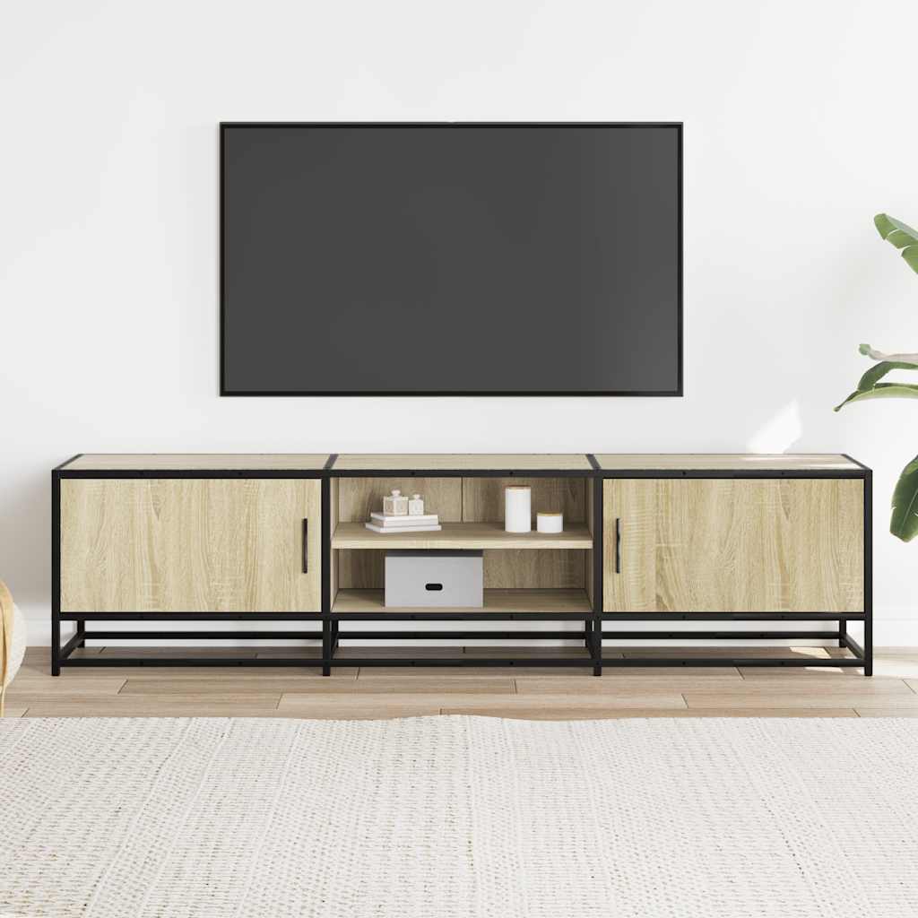 Móvel p/ TV 160x35x41 cm deriv. madeira/metal carvalho sonoma
