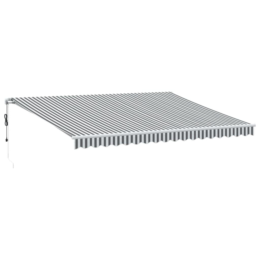 Toldo retrátil automático 450x350 cm antracite e branco