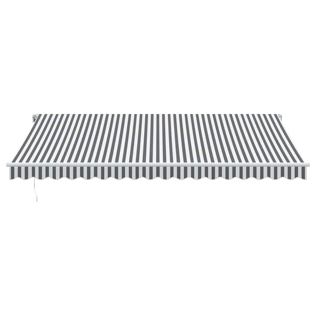 Toldo retrátil automático 450x350 cm antracite e branco