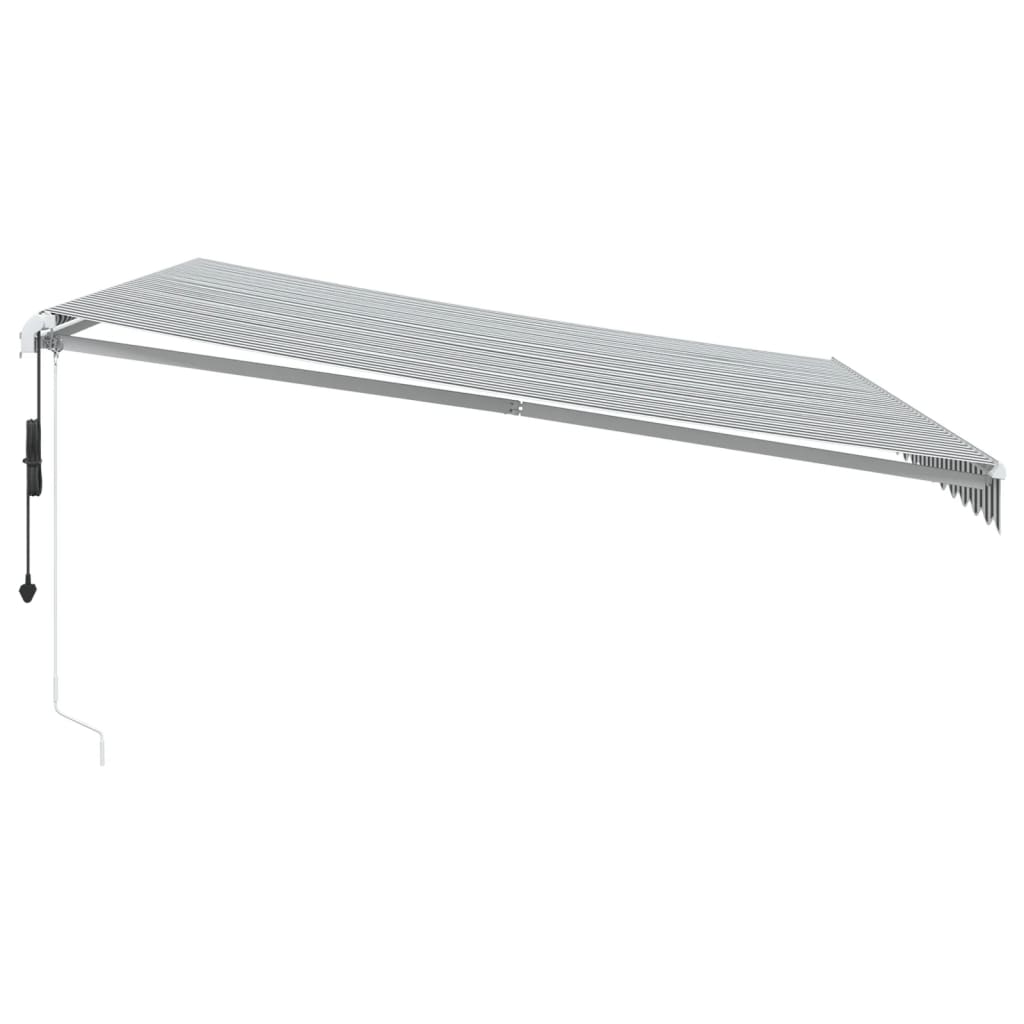 Toldo retrátil automático 450x350 cm antracite e branco