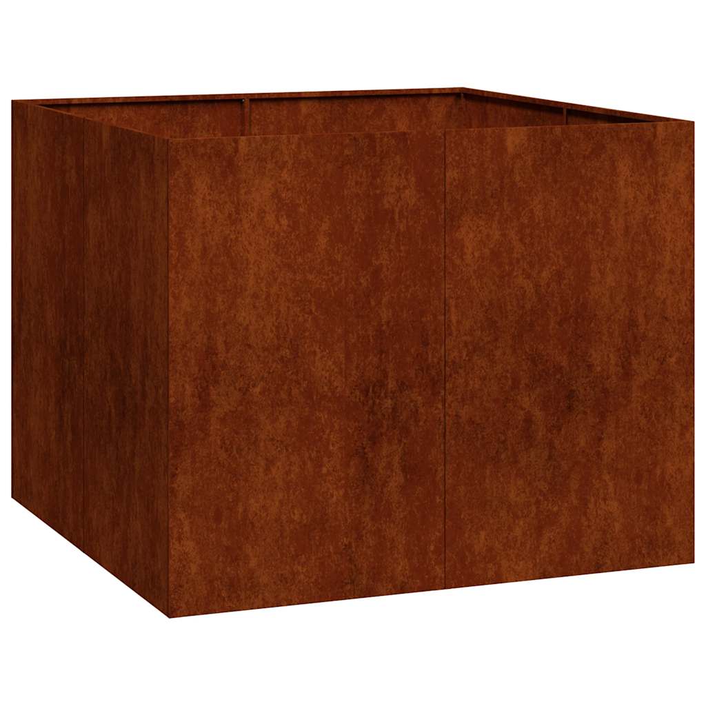 Floreira enferrujada 100x100x80 cm aço resistente