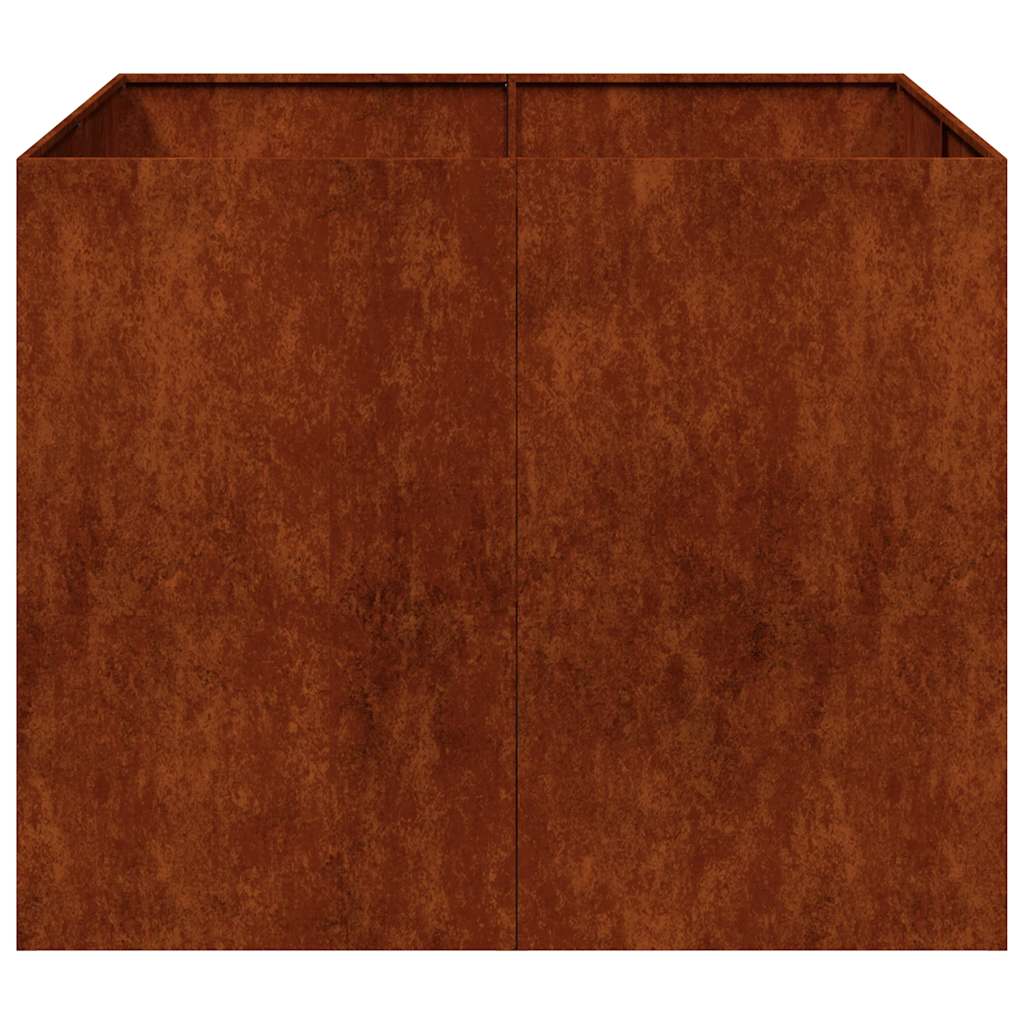 Floreira enferrujada 100x100x80 cm aço resistente