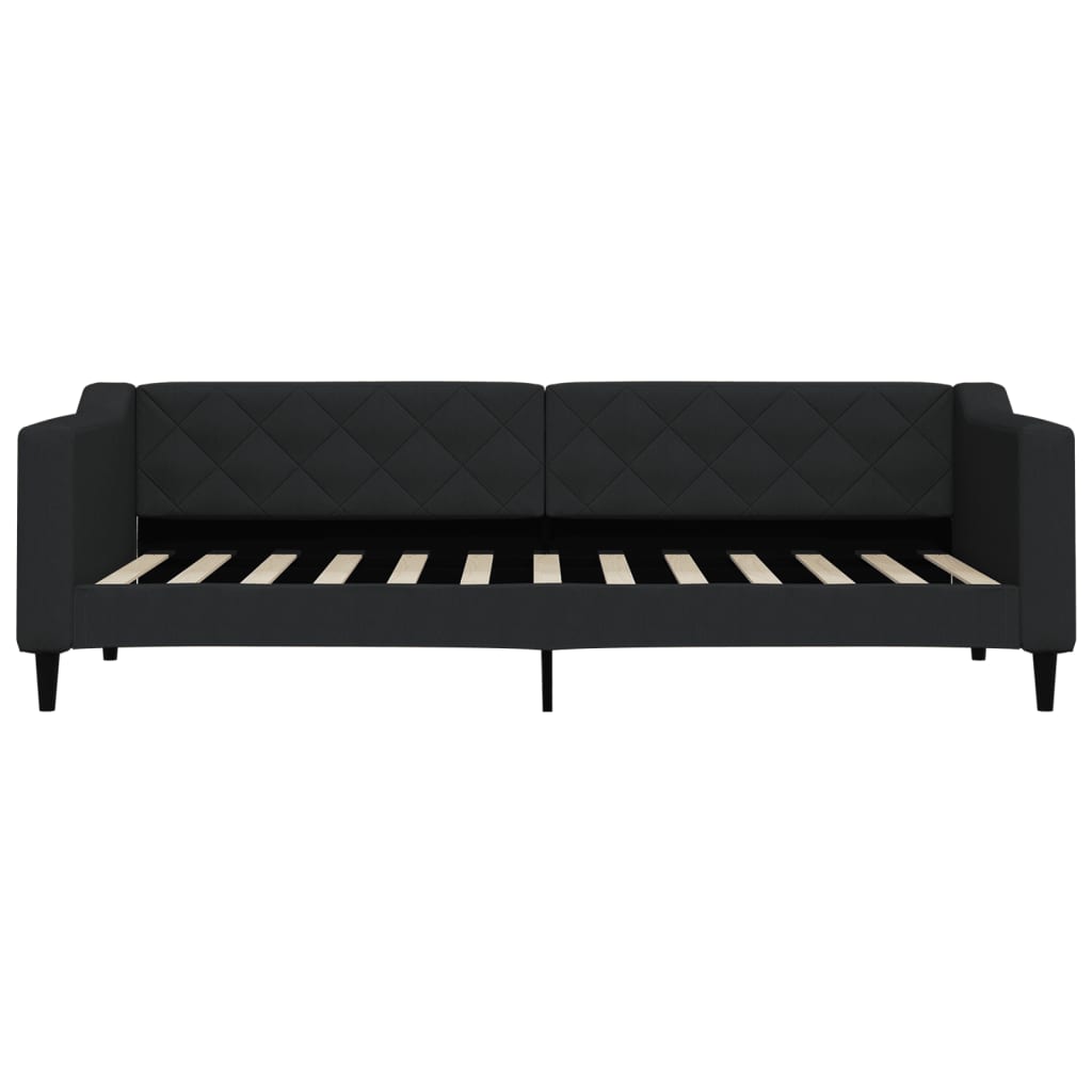 Sofá-cama com colchão 80x200 cm tecido preto