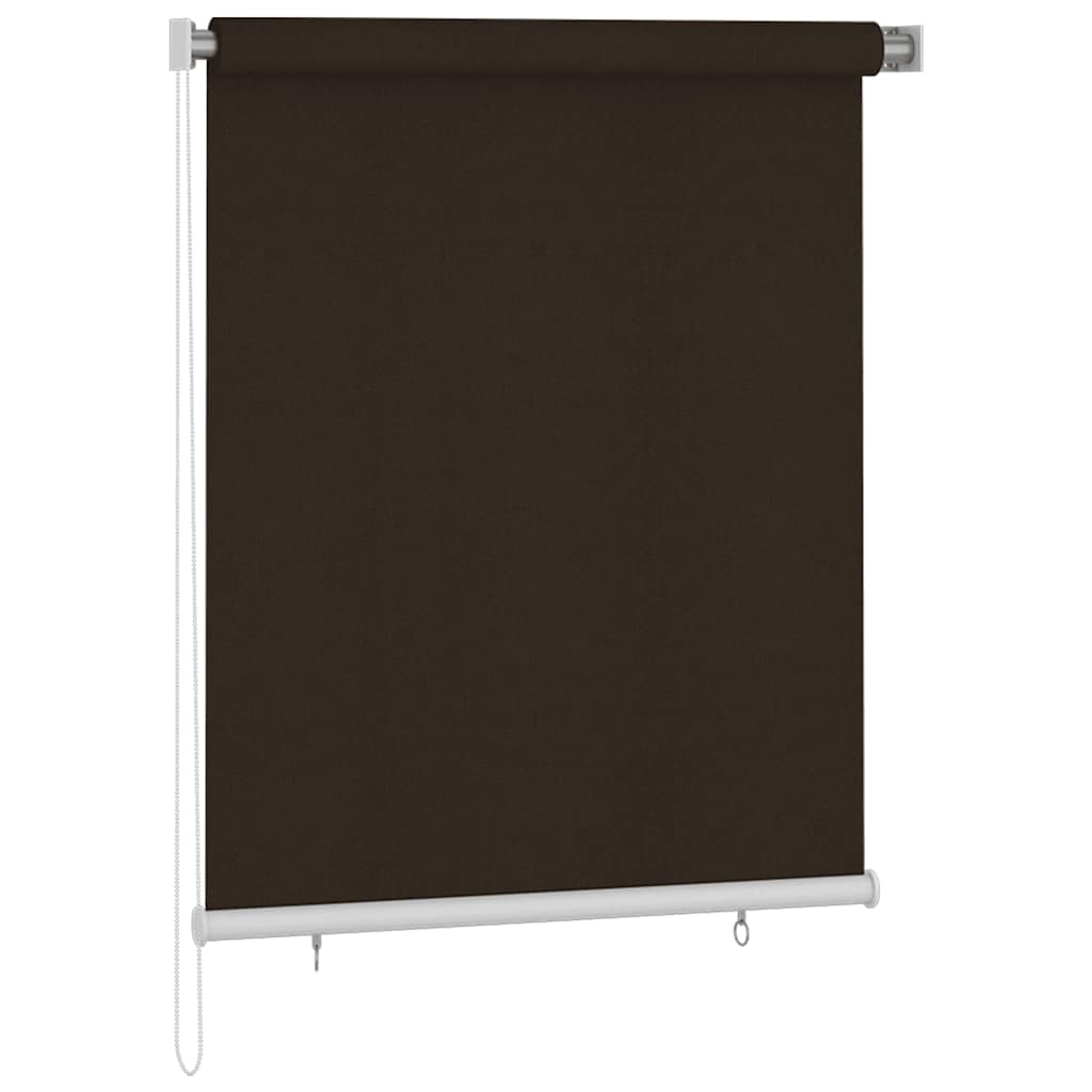 Estore de rolo para exterior 125 (l) x 140 (a) cm castanho