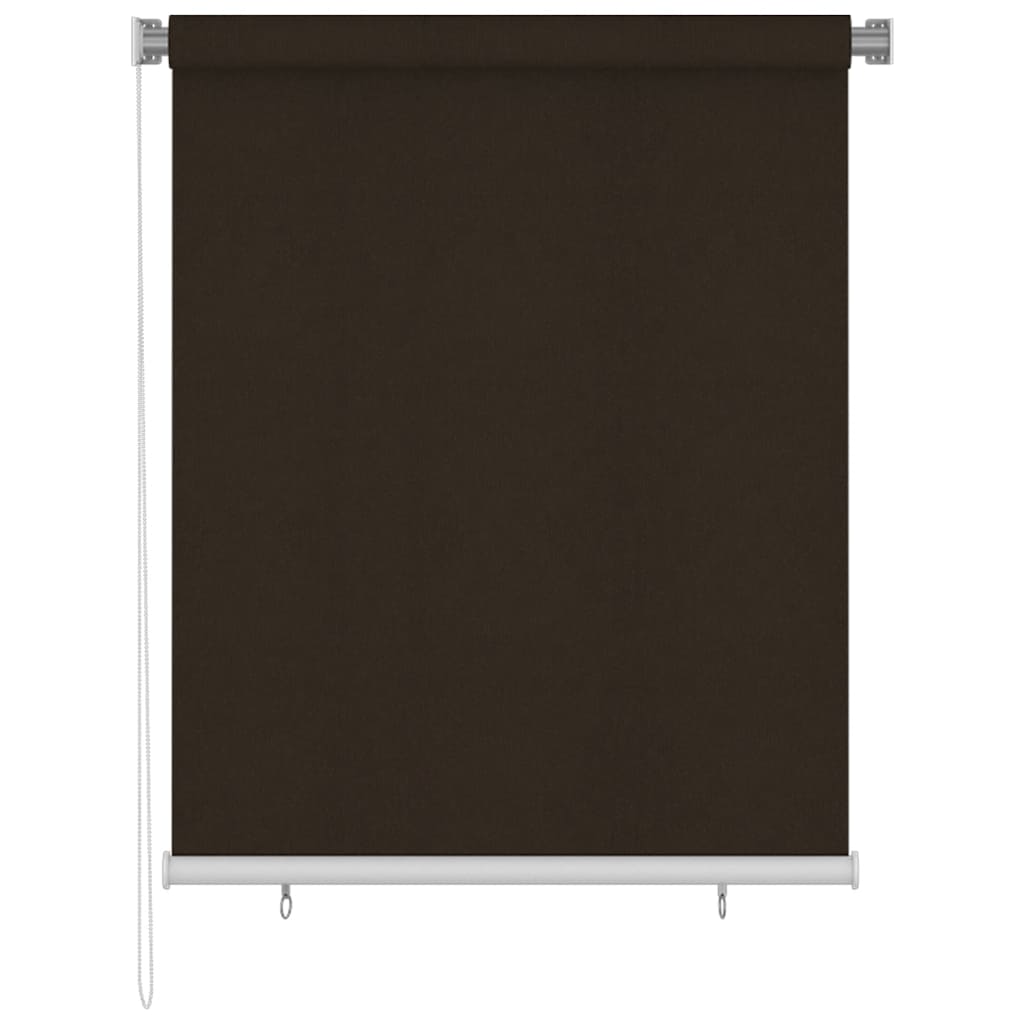 Estore de rolo para exterior 125 (l) x 140 (a) cm castanho