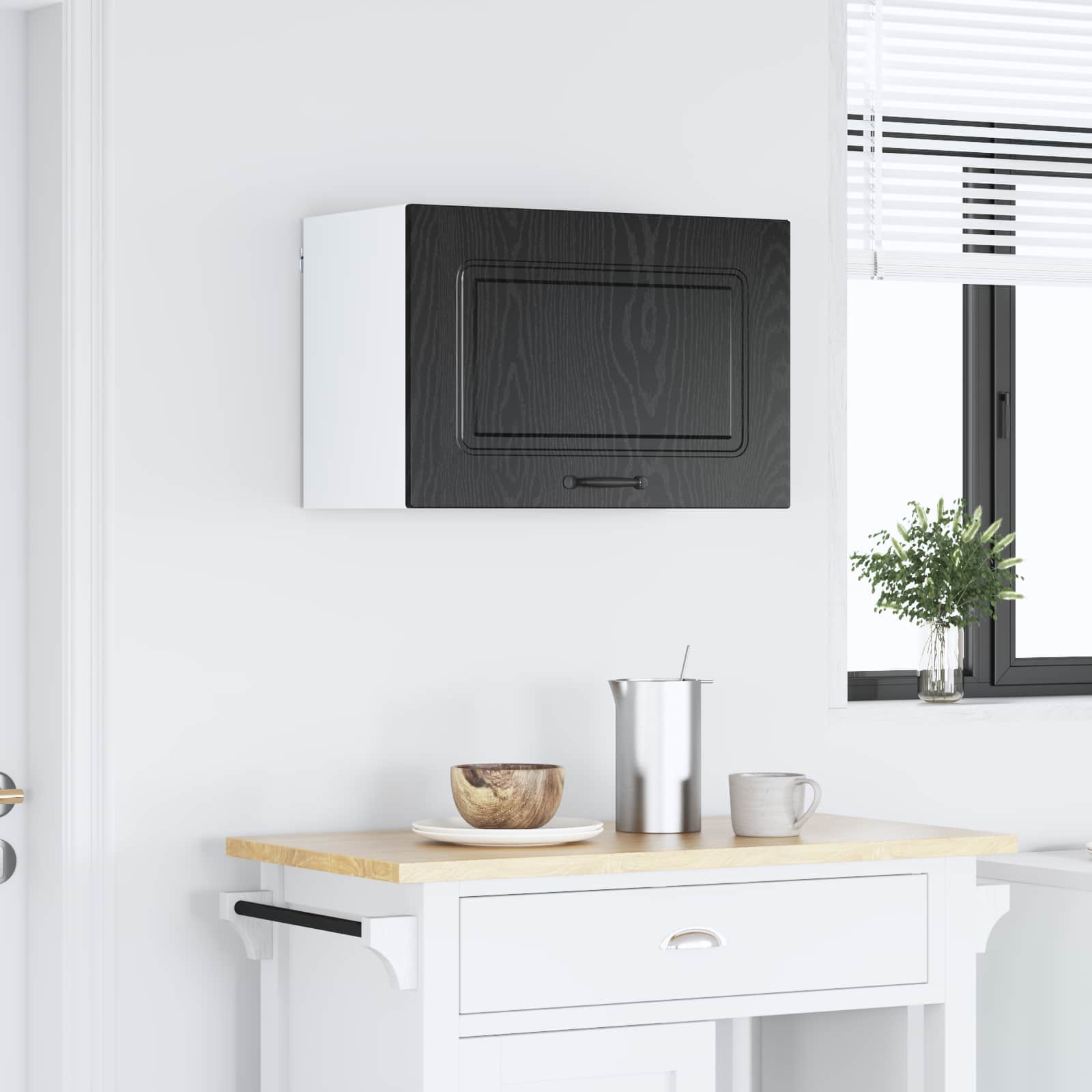 Painel de lava-louça kalmar carvalho preto 60 x 31 x 40 cm
