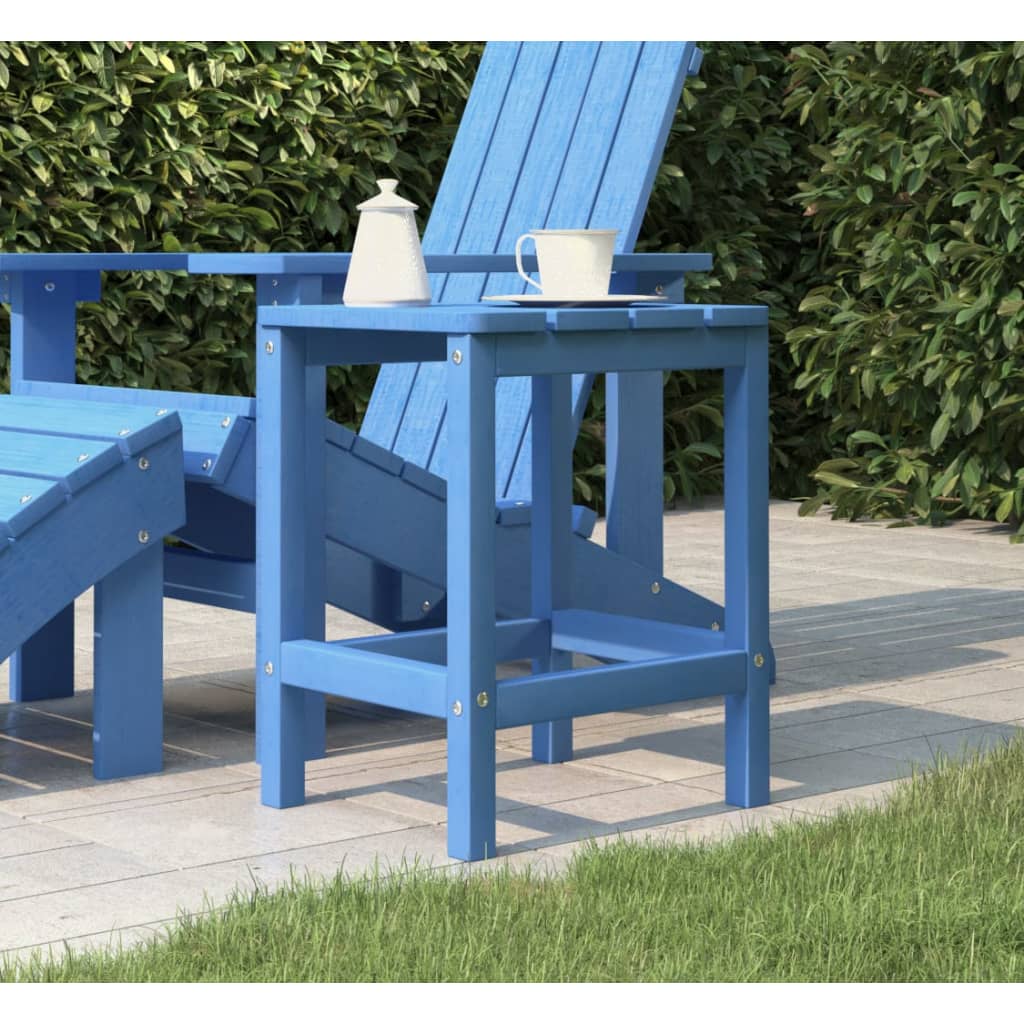 Mesa de jardim adirondack 38x38x46 cm pead ciano