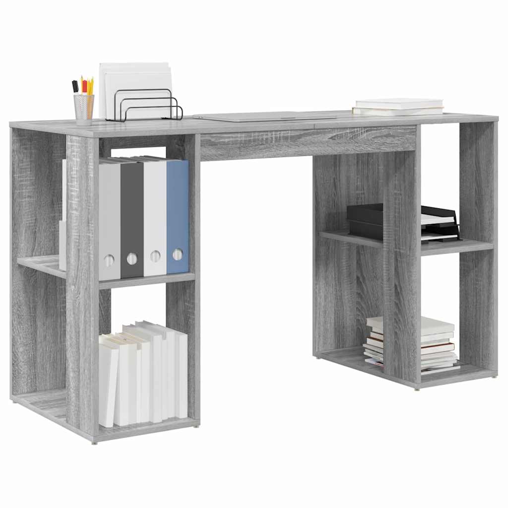 Mesa cinza sonoma derivados de madeira 130 x 50,5 x 75 cm
