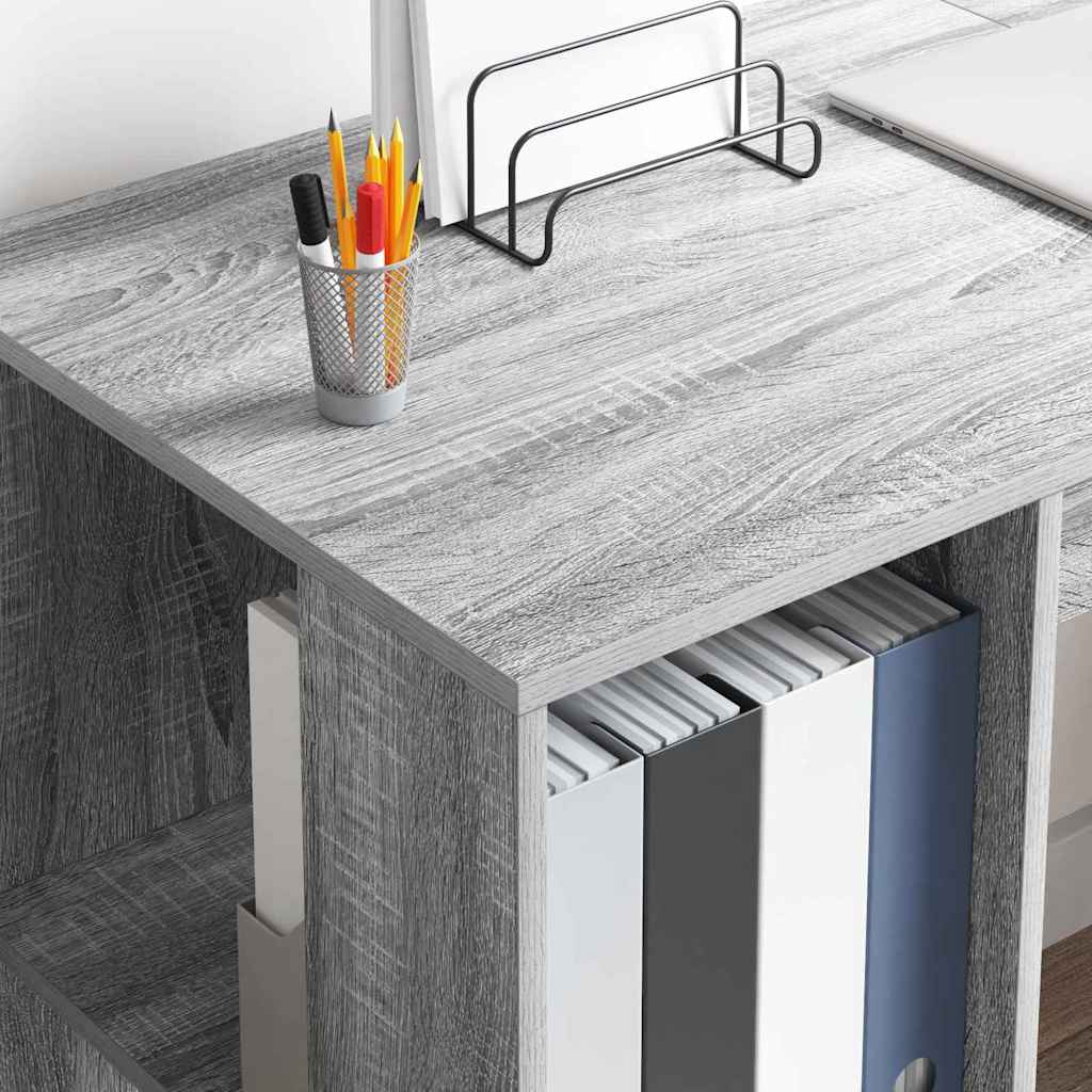 Mesa cinza sonoma derivados de madeira 130 x 50,5 x 75 cm