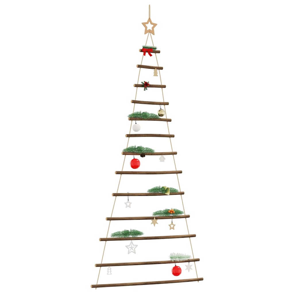 Árvore de natal suspensa com estrela no topo 86x180 cm galho natural