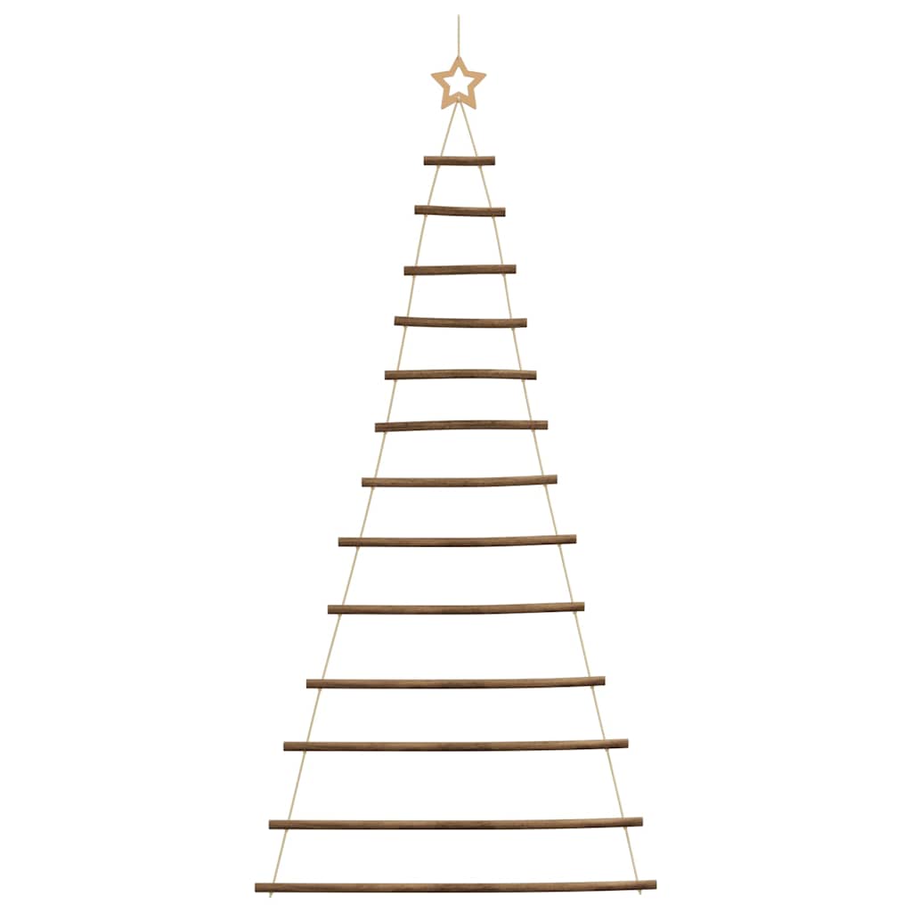Árvore de natal suspensa com estrela no topo 86x180 cm galho natural