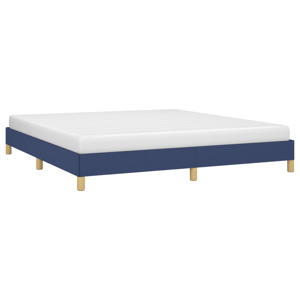 Estrutura de cama sem colchão 180x200 cm tecido azul
