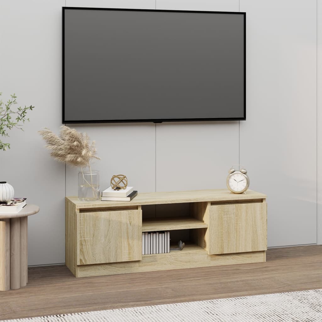 Móvel de TV com porta 102x30x36 cm carvalho sonoma