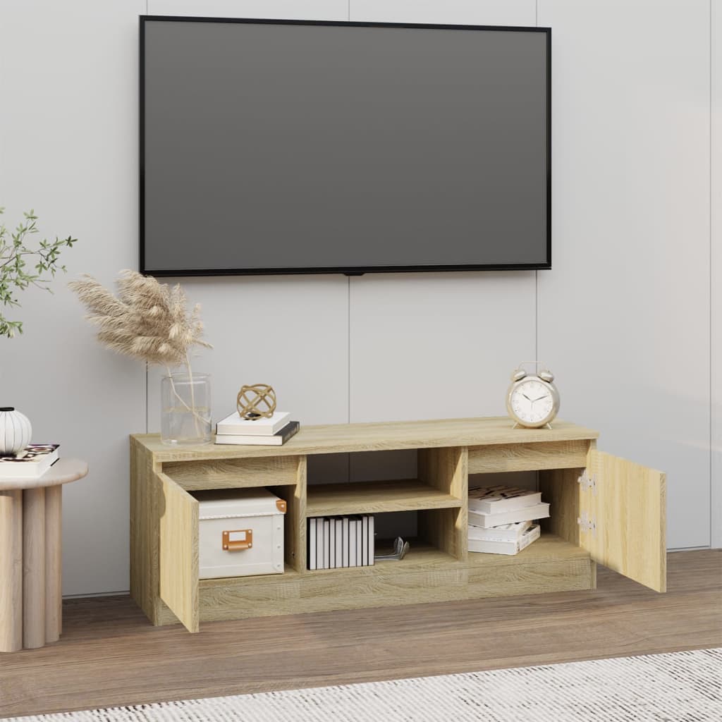 Móvel de TV com porta 102x30x36 cm carvalho sonoma