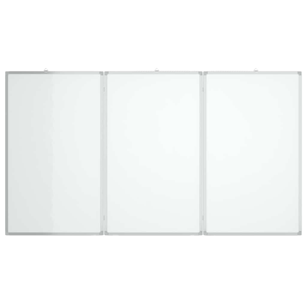 Quadro branco magnético dobrável 150x100x1,7 cm alumínio