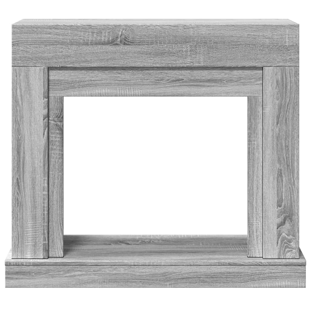 Cornija lareira 100x30x87,5cm derivados madeira cinza sonoma