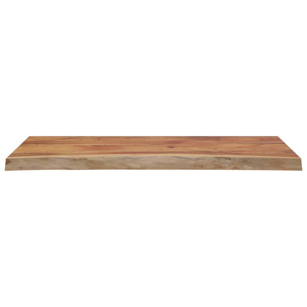 Tampo de mesa retangular borda viva 110x40x3,8 cm acácia maciça