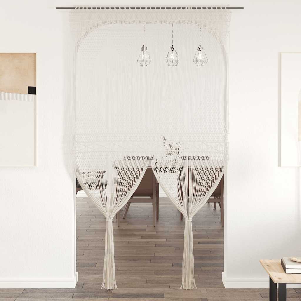 Cortina em macramé 140x240 cm algodão