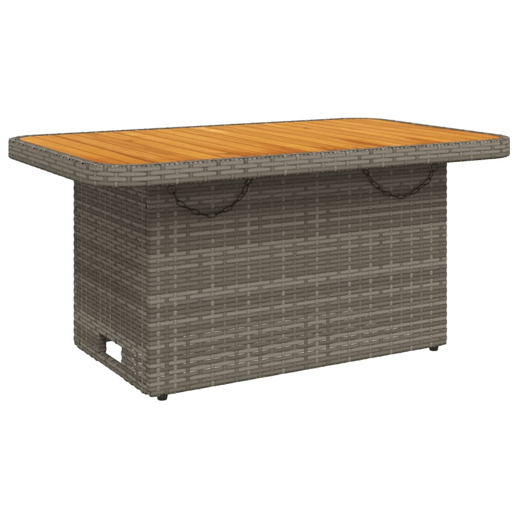 3 Pcs conjunto lounge de jardim c/ almofadões vime PE cinzento
