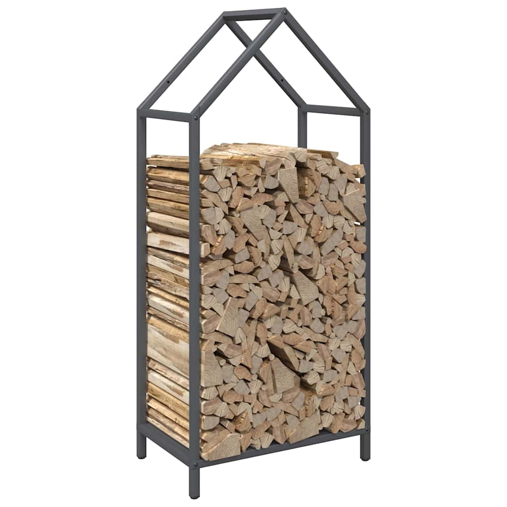 Suporte para lenha 40x25x90 cm aço laminado a frio antracite