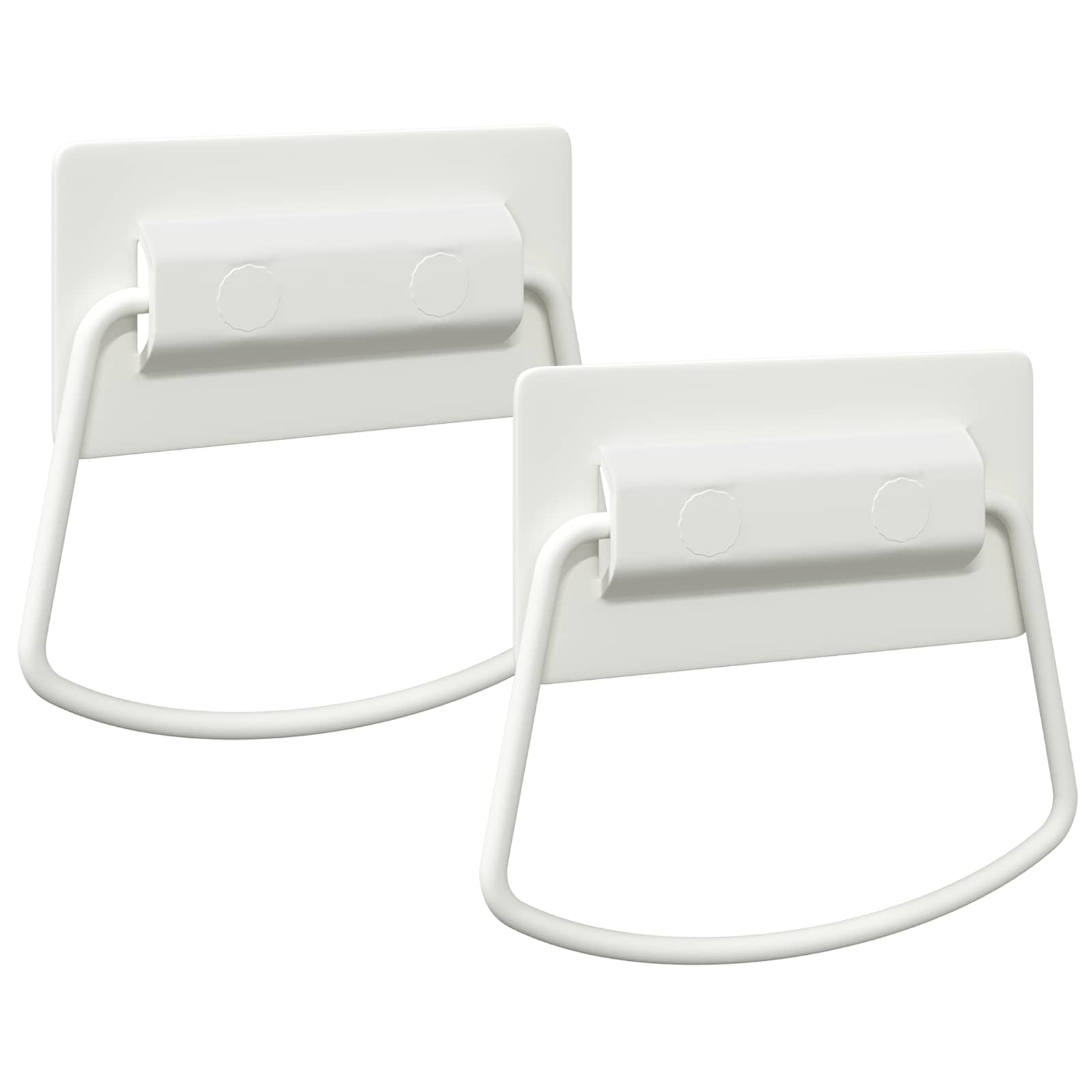 Maçanetas de armário 2 unid. branco 85 x 45 mm metal
