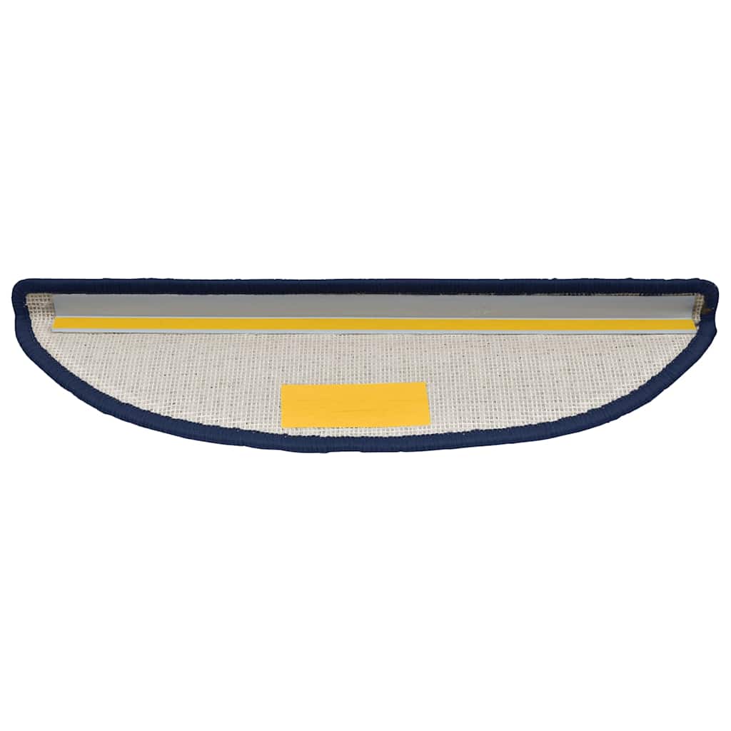 Tapetes de escada 30 peças 56x17x3 cm azul semicircular