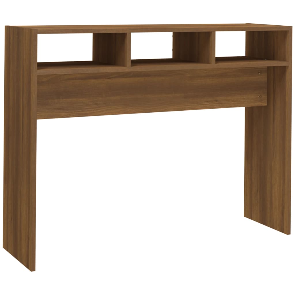 Mesa consola 105x30x80cm derivados de madeira carvalho castanho