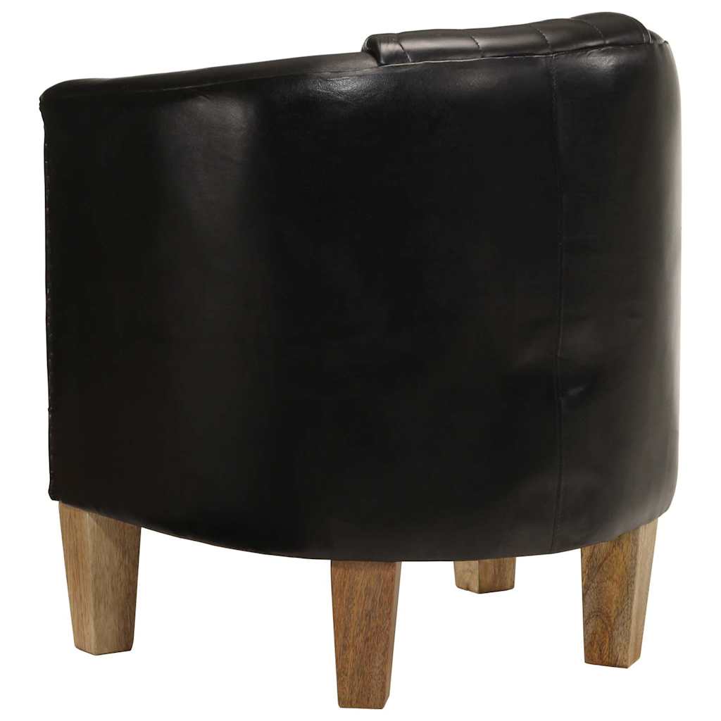 Poltrona couro genuíno preto