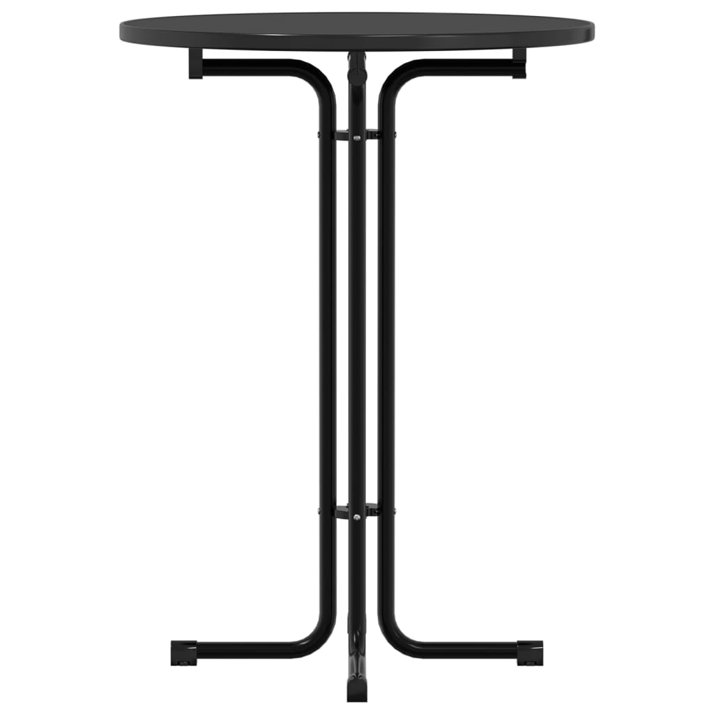 Mesa de bar ø80x110 cm derivados de madeira e aço preto