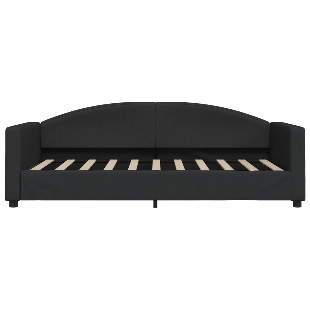 Sofá-cama 90x190 cm tecido preto