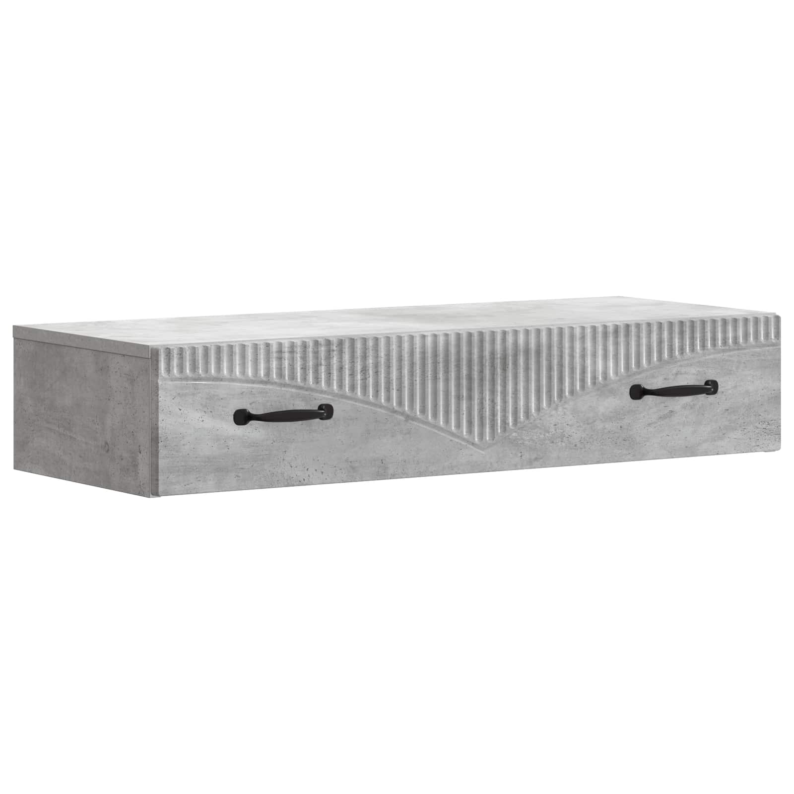 Mesa lateral de parede cinzento cimento 87,5 x 34,5 x 17 cm