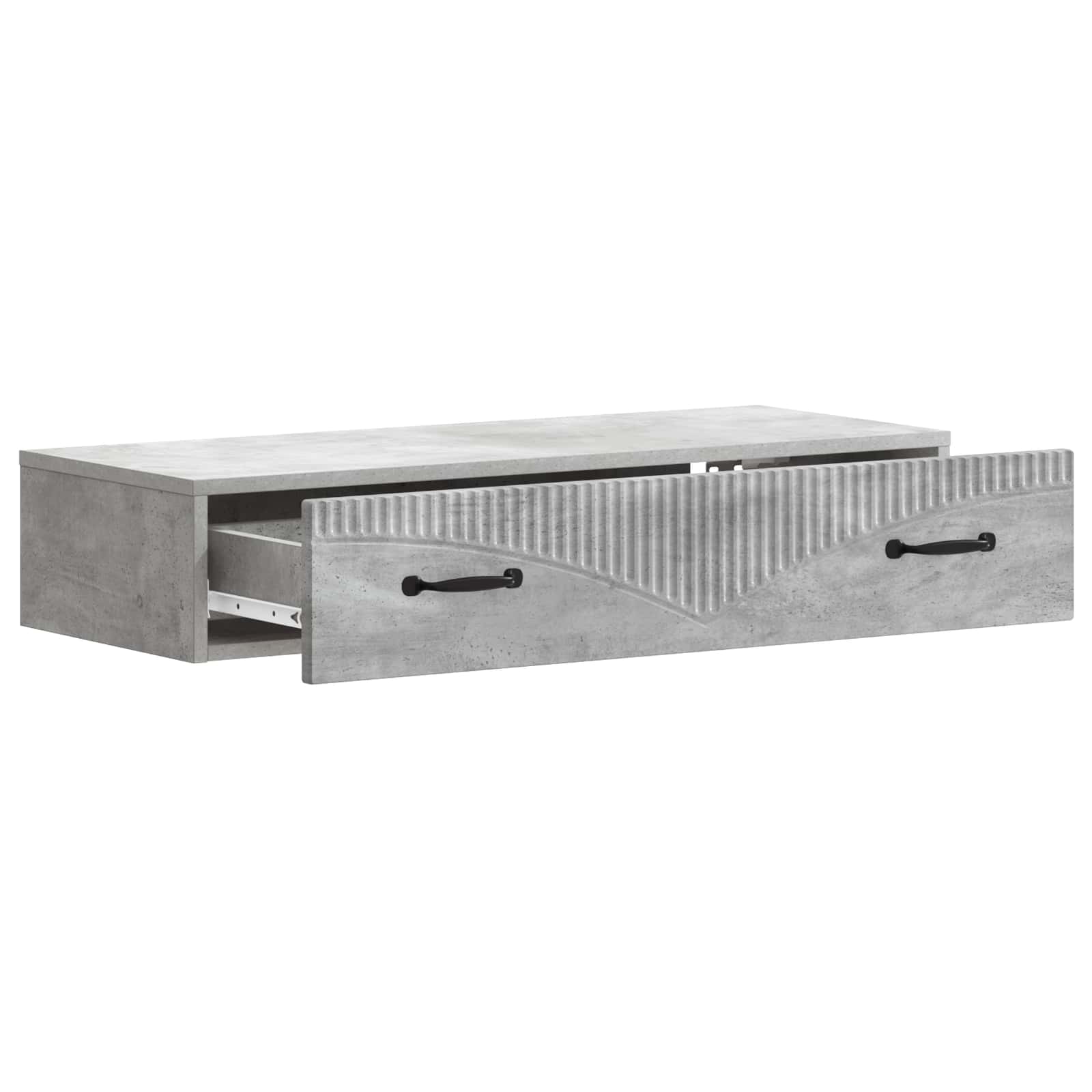 Mesa lateral de parede cinzento cimento 87,5 x 34,5 x 17 cm