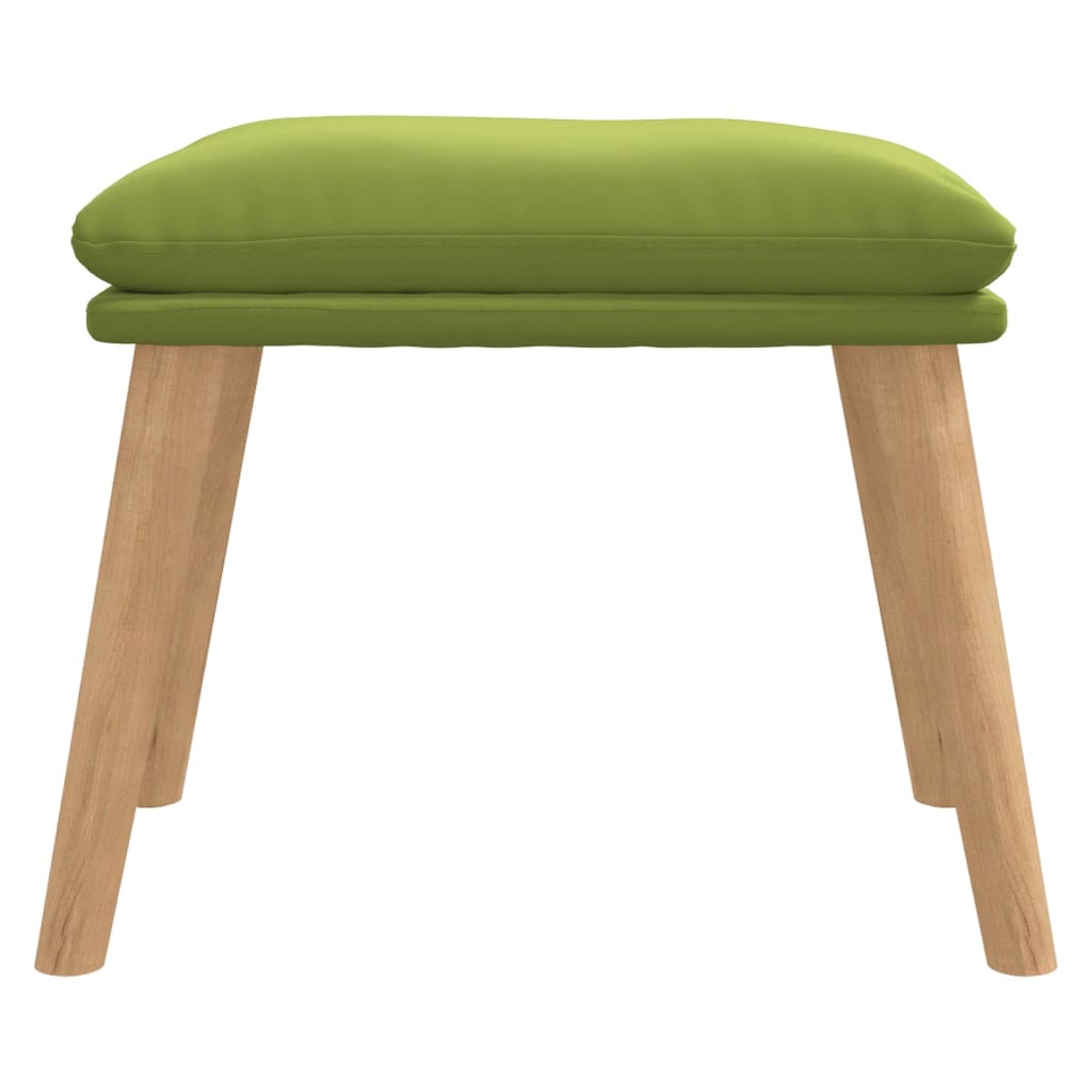 Apoio de pés 45x29,5x35 cm veludo verde-claro