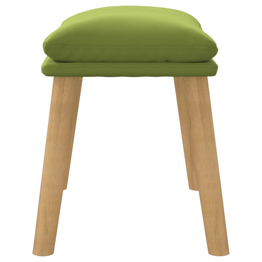 Apoio de pés 45x29,5x35 cm veludo verde-claro
