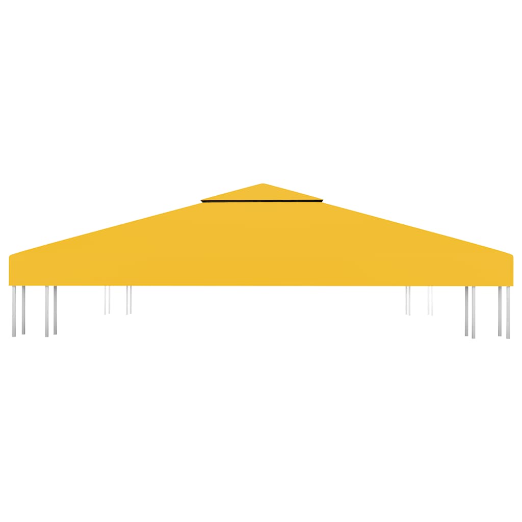 Cobertura de gazebo com 2 camadas 310 g/m² 3x3 m amarelo