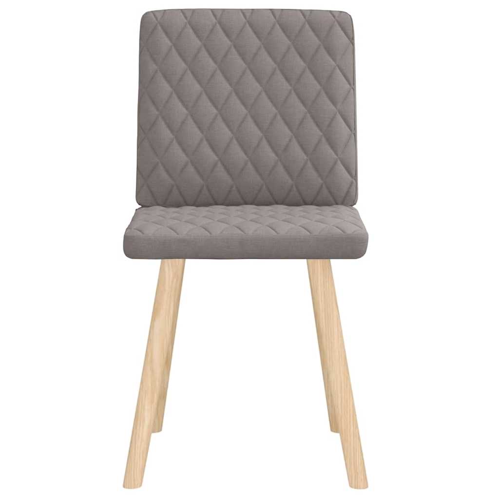 Cadeiras de jantar 2 pcs tecido cinzento-acastanhado
